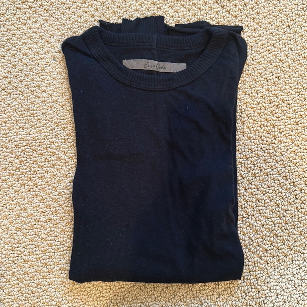 Women’s cotton Blend Cuffed Crew Top with Thumbholes
